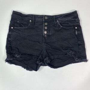 Silver Jeans Black Beau Shorts Button Fly Size 31x3.5
